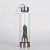Fábrica en stock al por mayor para hombre, taza de spa para el hogar, botella de agua de cristal natural, taza de columna de cristal hexagonal avanzada, taza de energía