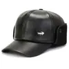 Chapéu de Inverno Masculino para Homens de Meia-Idade e Idosos, Chapéu de Veludo com Proteção para Orelhas, Chapéu de Beisebol com Aba Quente à Prova de Frio, Moda Tendência