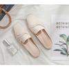 Verão 2025 Slip-On Pequeno Laço Fragrante Meio Peito Tamanho Grande 43 Chinelos Femininos Chinelos para Mulheres