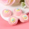 Coração de Desenho Animado Casca de Coco Creme Bolo Comida Brinquedo Resina Acessórios DIY Artesanal Pequeno Brinquedo para Crianças Ornamentos Atacado