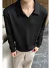 Otoño 2026 Nuevo Estilo Estilo Hong Kong Interior Tallas Grandes Cuello Solapa Manga Larga Camisa POLO M-5X HT261184-P19