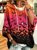 Sudadera con Capucha de Manga Tres Cuartos para Mujer 2026 con Estampado Digital 3D de Calabaza de Halloween Sudadera para Mujer