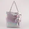 Suministros del Fabricante Tela Plateada Impermeable Muñeco Oso Plegable Publicidad de Negocios Bolsa de Compras Plegable Portátil En Stock