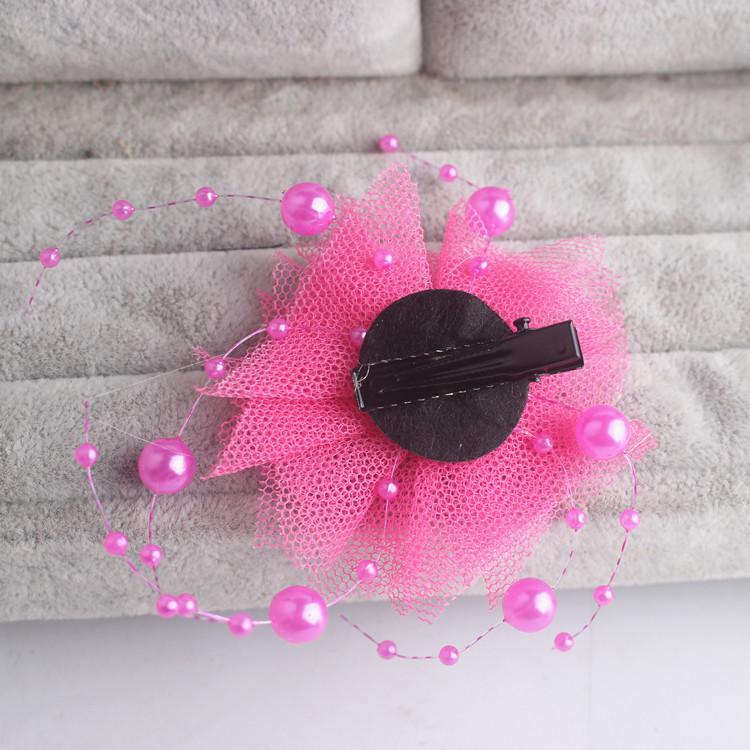 迷茫日用百货花朵珍珠边夹