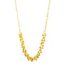 Puzuo Color Fuerte que Conserva 24K Dorado Brillante Flash Encaje Perla Collar Pulsera Nicho Accesible Lujo Gama Alta Cadena para Clavícula