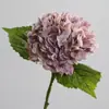 Flor de simulación tacto de mano película hortensia hidratante flor de simulación floral arte diseño de arreglo floral decoración de sala de estar fuente hortensia boda