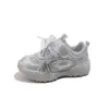Zapatillas para Niñas 2026 Primavera Nuevos Zapatos de Princesa de Dibujos Animados para Niños Suela Suave Antideslizantes Casuales Malla Blancos