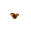 Anillo Geométrico Abierto Irregular de Piedra Ojo de Tigre Moda Retro Índice Maillard Anillo de Dedo Joyería de Nicho de Alta Gama para Mujeres