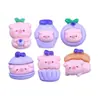 Nueva tarta de huevo de cerdo de dibujos animados, comida y juego, cuerda para el pelo, horquilla, llavero, funda para teléfono, joyería DIY, accesorios de resina