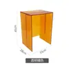 Banqueta quadrada pequena transparente de PC banqueta de banheiro banqueta para trocar de sapatos cadeira simples de luxo leve mesa de canto simples para jantar em casa