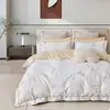 Algodón ancho 13372 estampado sarga ropa de cama de dibujos animados con flores juego de cuatro piezas de tela de algodón al por mayor