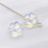 Cuentas Sueltas de Cristal de Vidrio de 10 mm con Forma de Trébol de Cuatro Hojas Color Gelatina Agujero Recto Cuentas para Pulsera Accesorios para Pulseras DIY