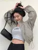 Chaqueta Ligera Corta con Protección Solar para Mujeres Menudas, Nuevo Estilo Europeo Verano 2026 Cuello Alto Exterior Delgado con Protección Solar