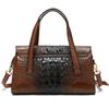 Bolsa Feminina Novo Estilo Bolsa de Mão Feminina Couro Genuíno Vintage Jacaré Ombro Transversal Bolsa Tote de Grande Capacidade Bolsa Feminina