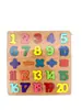 Quadro de Correspondência de Números e Letras de Madeira para Crianças 0.15 Alfanumérico Cognitivo para Raspar Brinquedos Educativos de Educação Infantil