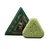Caixa Triangular de Sabonete Fixador de Cabelo à Base de Folha de Cipreste, Sabonete com Fragrância Herbal, Sabonete Facial de Limpeza Nutritivo para Cabelo, Sabonete Puro Feito à Mão para Cuidados com o Cabelo