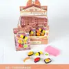 Borrachas de Comida Realistas 3D Borrachas de Sushi Salmão Que Apagam Limpamente e Podem Ser Montadas para Brincadeiras de Faz de Conta, Presentes para Estudantes