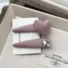 Clip BB de satén con lazo de pedrería tridimensional de textura ins de Corea del Sur, clip simple de moda para flequillo, clip lateral, accesorios para el cabello para mujer
