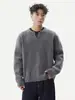 Suéter de Punto Grueso con Cuello en V para Hombre, Textura Estilo Old Money, Nuevo Top Pulóver Chaqueta Tendencia Otoño e Invierno 2025