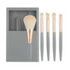 Set de Pinceles de Maquillaje Estilo Espejo, Pinceles Suaves para Polvo Suelto y Sombras, Set Completo de Herramientas de Belleza en Caja, Almacenamiento de Pinceles con Caja de Espejo Integrada