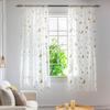 Telas de Janela Estrela e Lua de Ouro e Prata para Comércio Exterior, Telas de Janela Transfronteiriças Mexicanas, Cortinas Voil para Quarto, Sala de Estar, Varanda, Cortinas Prontas Transmissoras de Luz