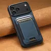 Adecuado para Apple 18Promax Banda Elástica Soporte para Tarjetas Funda de Teléfono Samsung S26Ultra Soporte Funda Protectora de Cuero