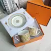 Ventas Directas Transfronterizas Serie de Productos Carruaje Dorado Aijia Vajilla de Porcelana Fina Juego de Café Taza Estilo Europeo Lujo Ligero