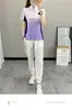 Ropa de Exterior de Secado Rápido para Mujer de Verano, Elástica, Transpirable, Ajustada, Cuello Alto, Ropa Deportiva de Manga Corta, Camiseta de Punto Informal