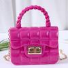 2026 Nova Bolsa de Gelatina Mini Xadrez de PVC Transfronteiriça Bolsa Simples para Batom Bolsa de Ombro Cruzada Direto do Fabricante