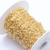 14K ouro 3.5mm clipe bola talão cadeia Handmade diy acessórios camisola brincos cadeia borla pulseira corrente solta