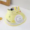 Chapéu de Sol Infantil Original Kuromi com Ventilador, Viseira para Meninas, Chapéu de Sol Sanrio para Meninas para o Verão