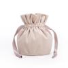 Bolsa de flanela com cordão atacado fundo redondo bolso com cordão de veludo cor joia presente doce fita bolsa de armazenamento com cordão