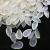 11*21mm colgante de gota de calcedonia blanca helada para joyería diy ágata