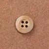 Botones de Bambú de Borde Ancho y Cuatro Ojales para Ropa de Lana, Trajes, Abrigos, Cortavientos Elegantes y Exquisitos, Botones