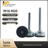 Galvanizado com pé de borracha Parafuso de copo âncora ajustável antiderrapante fixo M10M12M14M16M20 pé de base Copo