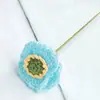 Regalo del Día del Maestro Flor Artificial de Amapola Hilo Crochet Ramo Adorno Venta al por Mayor Flor de Hilo Tejido Flor Artificial