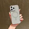 Capa Magnética para Celular com Padrão de Ondas Adequada para Apple 17Promax, Simples e de Nicho Estilo Ins para 16/13/14, Moderna
