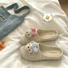 Medias Pantuflas Perezosas de Punta Abierta para Mujer, Nuevo Estilo Verano 2026, Zapatos Bohemios Birkenstock, Lindas Sandalias de Hello Kitty