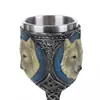 Copa de Vino de Calavera Resina Copa de Calavera Vajilla Personalizada Decoración del Hogar Copa de Vino de Calavera Forro de Acero Inoxidable