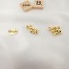 Contas Vazadas de Abóbora Banhadas a Ouro 18K com Conservação de Cor Contas Espaçadoras de Cobre Pulseira DIY Texturizada com Vinco de Duplo Furo Venda Quente Transfronteiriça
