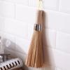 Escova de Bambu Natural para Lavar Panelas Cozinha Lavagem de Panelas e Louças Longa Escova de Bambu Antiga Vassourinha de Bambu para Cozinhar Limpeza Doméstica Escova para Panelas