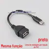 Cabo Adaptador de Dados Trançado Shell de Liga de Alumínio TYPE-C OTG Expansão USB Fêmea Telefone Celular Android U Disk Mouse Teclado