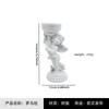 Escultura de resina de columna romana nórdica, adornos pequeños de mesa con alas, adorables angelitos decorativos.