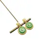 Pendientes de Segunda Mano de Qingdao Nuevo Diseño Chinoiserie Hebilla de Seguridad Verde Pendientes Elegantes Pendientes de Mujer de Gama Alta Plata 925