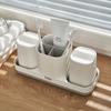 Caja de Cepillo de Dientes Bdo Taza de Dientes para Baño del Hogar Set de Dientes Estante de Almacenamiento para Encimera de Baño Taza de Pasta de Dientes