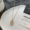 Novo Colar de Aço Titânio Estilo Japonês e Coreano Mais Vendido Feminino Estilo Ins Personalizado Moda Galvanizado Ouro 18K Trevo Corrente para Clavícula