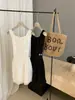 Wgwe8807 Vestido Corto sin Mangas de Línea A para Mujer Primavera/Verano Nuevo, Ajustado a la Cintura, Corte Delgado