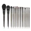Novo Conjunto de Pincéis de Maquiagem com 14 Peças, Cor de Madeira Natural, Pincel de Sombra e Base de Cabelo Animal de Alta Qualidade, Ferramentas de Beleza de Lã Genuína Agora Disponíveis