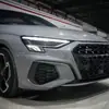 Modelo 21-22 Audi A3 Rejilla de Panal Modificada Rs3 Cara Frontal Adecuado para Piezas de Modificación de Audi Guerrero Negro