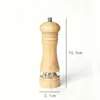 Molinillo de pimienta y especias de madera maciza con núcleo de cerámica multifunción de color original, herramienta multifunción para condimentos de cocina.